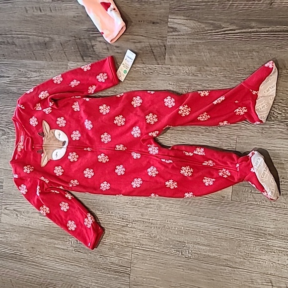 Carter Just One You Footie Christmas Pajamas Set of 2 Size 3T - Picture 5 of 6
